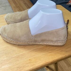 Sam Edelman Carrin Platform Espadrilles tan suede leather 7.5W